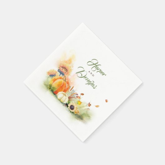 Fall Harvest Rustic Serviette (Ecke)