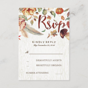 Fall Harvest Rustic Wedding Rsvp