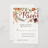 Fall Harvest Rustic Wedding Rsvp (Vorne/Hinten)