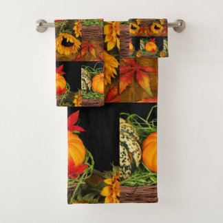 Fall Harvest Sonnenblumen  Badhandtuch Set