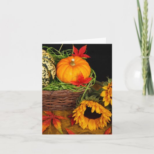 Fall Harvest Sonnenblumen Karte (Vorderseite)