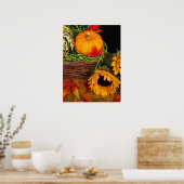 Fall Harvest Sonnenblumen Poster (Küche)