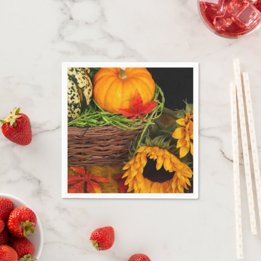 Fall Harvest Sonnenblumen Serviette (Beispiel)