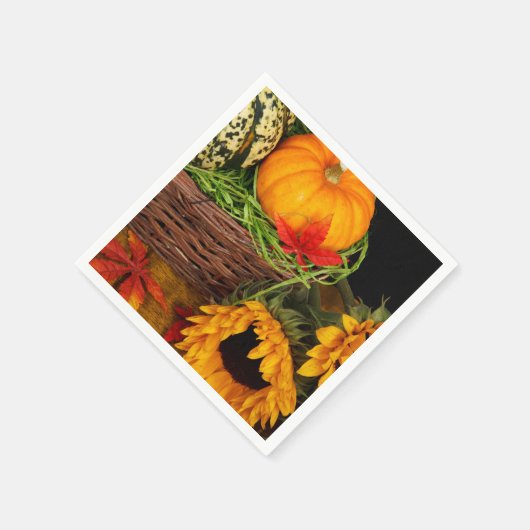 Fall Harvest Sonnenblumen Serviette (Ecke)