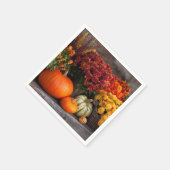 Fall Harvest Tablescape - Autumn Pumpkins Flowers Serviette (Ecke)