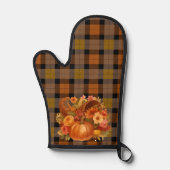 Fall Harvest Thema Kariert Ofenhandschuh (Vorderseite)