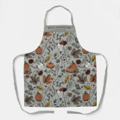 Fall Harvest und Horns Erntedank Sage Green Schürze (Vorderseite)