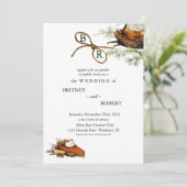 Fall Harvest Wedding Einladung (Stehend Vorderseite)