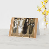 Fall Hautecouture-Zwanzigerjahre Illustration Karte (Gelbe Blume)