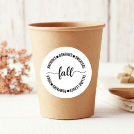 Fall Hayrides Bonfire Cider Erntedank Runder Aufkleber