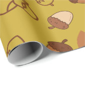 Fall Hazelnut Nahtlose Wrapping Paper mit Blätter Geschenkpapier (Rolleneckpunkt)