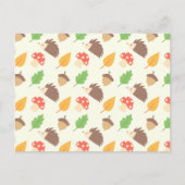 Fall Hedgehog Pattern Postkarte (Vorderseite)