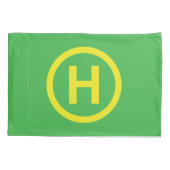 Fall Helipad Sign Pillow Kissenbezug (Rückseite-Links)