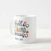 Fall Hello Gourd Pumpkin Kaffeetasse (Vorderseite Links)
