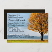 Fall-Herbst-Ahorn-Baum-Brautparty Einladung (Vorne/Hinten)
