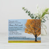 Fall-Herbst-Ahorn-Baum-Brautparty Einladung (Stehend Vorderseite)