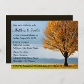 Fall-Herbst-Ahorn-Baum-Proben-Abendessen Einladung (Vorne/Hinten)