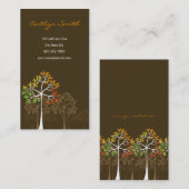 Fall-Herbst-bunte punktierte Baum-moderne Natur Visitenkarte (Vorne/Hinten)
