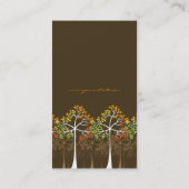 Fall-Herbst-bunte punktierte Baum-moderne Natur Visitenkarte (Rückseite)