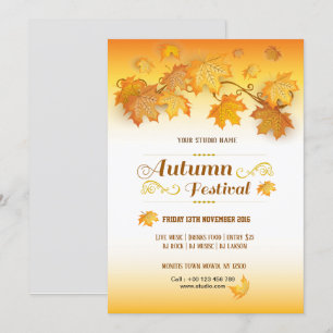Fall-/Herbst-Festival-Flyer Einladung