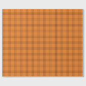 Fall-Herbst-karierte Orange mit Gelb und Brown Geschenkpapier (Flach)