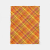 Fall-Herbst-orange kariertes Muster Fleecedecke (Vorderseite)