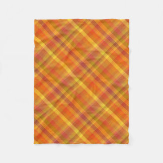 Fall-Herbst-orange kariertes Muster Fleecedecke