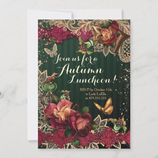 FALL-HERBST-PARTY EINLADUNGEN (Rückseite)