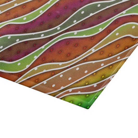 FALL - HERBST STRIPES GLASSCHNEIDEN-BRETTER SCHNEIDEBRETT (Ecke)