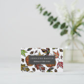 Fall-Herbst verlässt Kürbis-und Visitenkarte (Stehend Vorderseite)