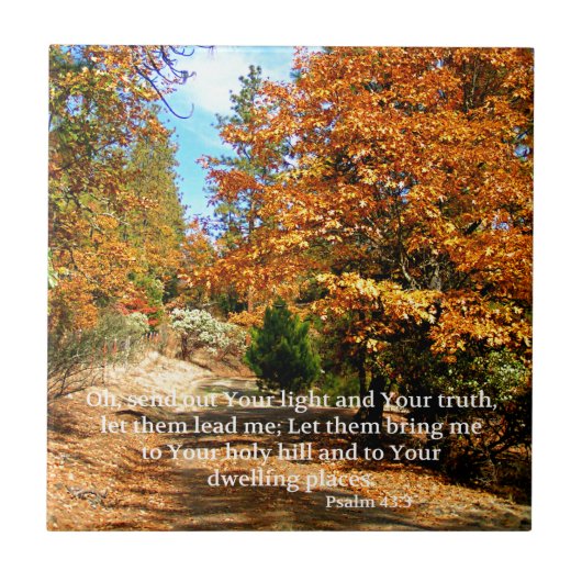 Fall-Herbstchristlicher Scripture-Bibel-Vers Fliese (Vorderseite)