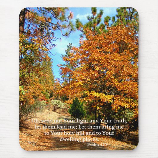 Fall-Herbstchristlicher Scripture-Bibel-Vers Mousepad (Vorne)