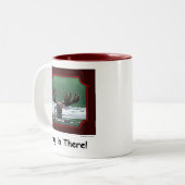"Fall herein dort!" Elch-Tasse Zweifarbige Tasse (Vorderseite Links)