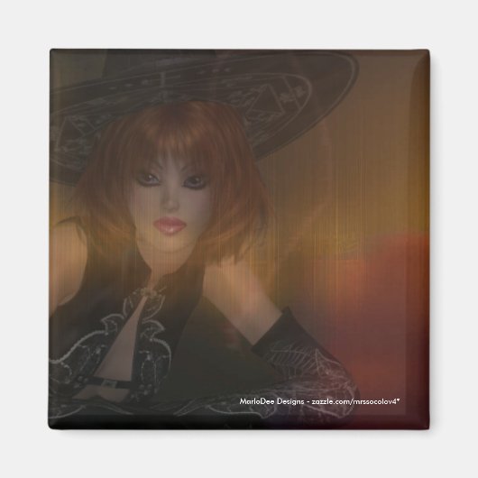 Fall Hexe Design 1 Magnet (Vorne)