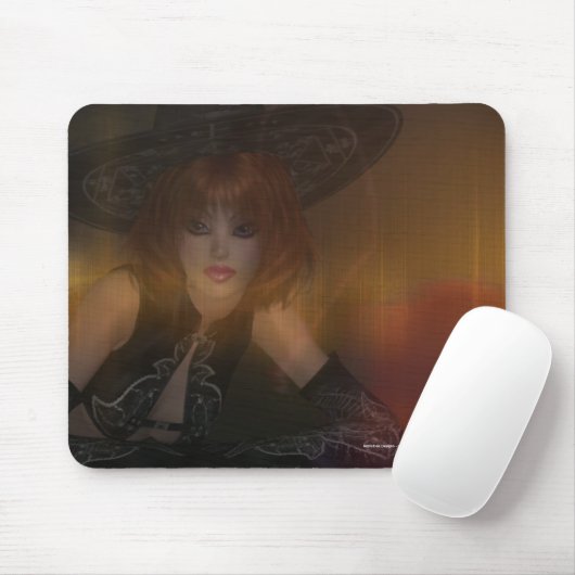 Fall Hexe Design 1 Mousepad (Mit Mouse)