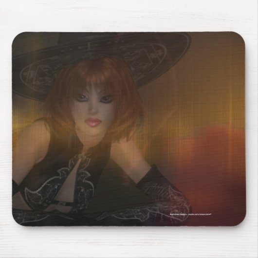 Fall Hexe Design 1 Mousepad (Vorne)