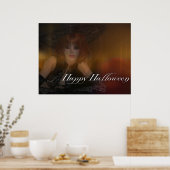 Fall Hexe - glückliches Halloween-Print Poster (Küche)