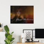 Fall Hexe - glückliches Halloween-Print Poster (Heimbüro)