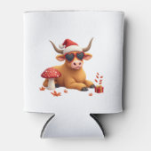 Fall Highland Cow Pumpkin Bow Christmas Girls Kids Dosenkühler (Vorderseite)