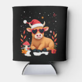 Fall Highland Cow Pumpkin Bow Christmas Girls Kids Dosenkühler (Vorderseite)