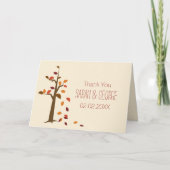 Fall, Hochzeit im Herbst der Bäume Danke (Vorderseite)