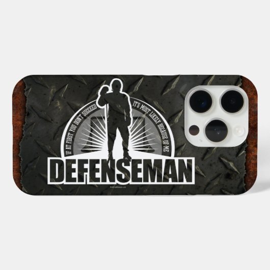 Fall Hockey Defenseman Case-Mate iPhone Hülle (Rückseite (Horizontal))