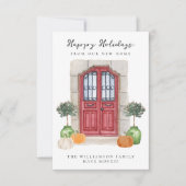 Fall Holiday Moving Zuhause Änderung der Adresse Ankündigung (Vorderseite)