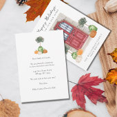 Fall Holiday Moving Zuhause Änderung der Adresse Ankündigung