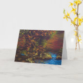 Fall-Holz-Gruß-Karte Karte (Gelbe Blume)