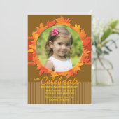 Fall Hoop Foto Einladung (Stehend Vorderseite)