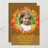 Fall Hoop Foto Einladung (Vorne/Hinten)