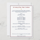 Fall Hope, Unity & Gratitude Dinner Fundraiser Einladung (Rückseite)