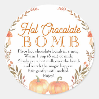Fall Hot Chocolate Bomb Sticker