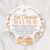 Fall Hot Chocolate Bombe Tag Geschenkanhänger (Vorderseite)